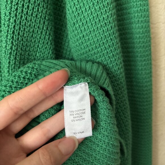 J. Jill Knit Green Button Up Cotton Blend Cardigan Sweater - Picture 7 of 11